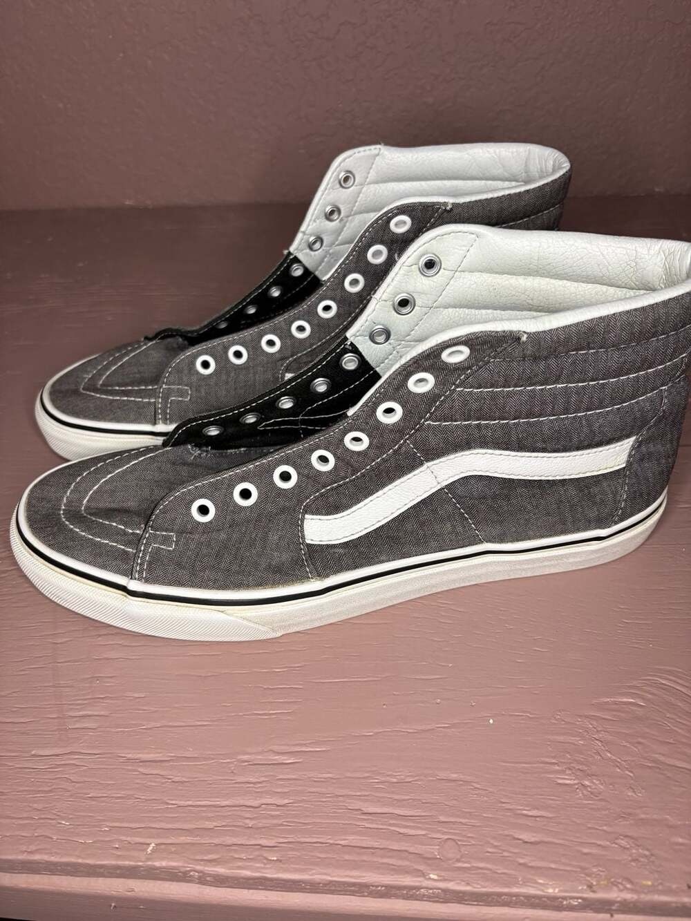 Vans Sk8-Hi Jersey Grey High-Top Sneakers